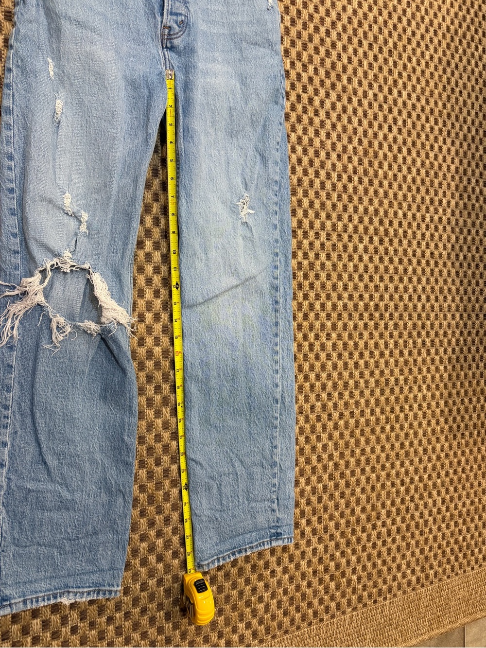 Abercrombie & Fitch High Rise Dad Jeans Distressed Light Wash 26 - Picture 3 of 9